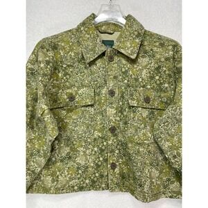 Wild Fable Women's size Small Jacket Green 100% Cotton NWT
